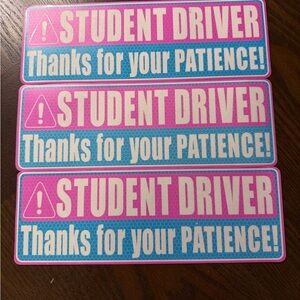 Student Driver Bumper Stickers